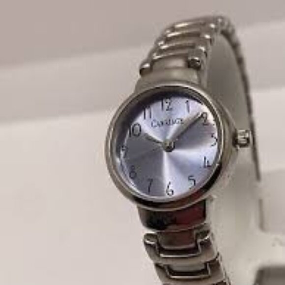 Carriage By Timex Women's Watch Silver Tone Blue Dial Bracelet Band - Picture 2 of 7